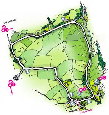 Walk 6 Map - Mithian
